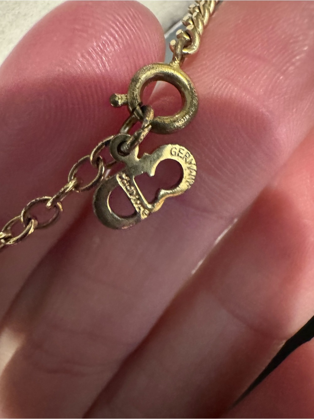 Dior Gold-Tone 'Dior” Logo Necklace with COA - Picture 6 of 9